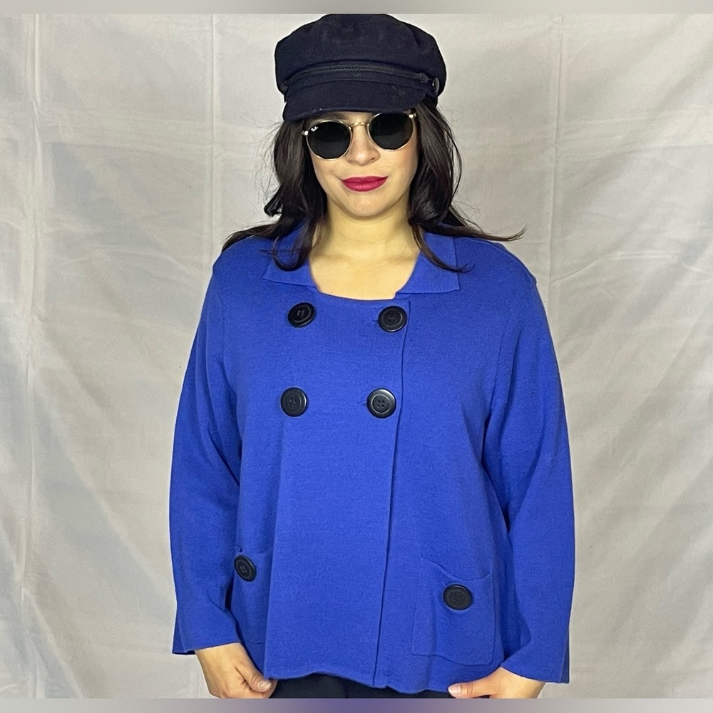 Retro Big Button Sweater